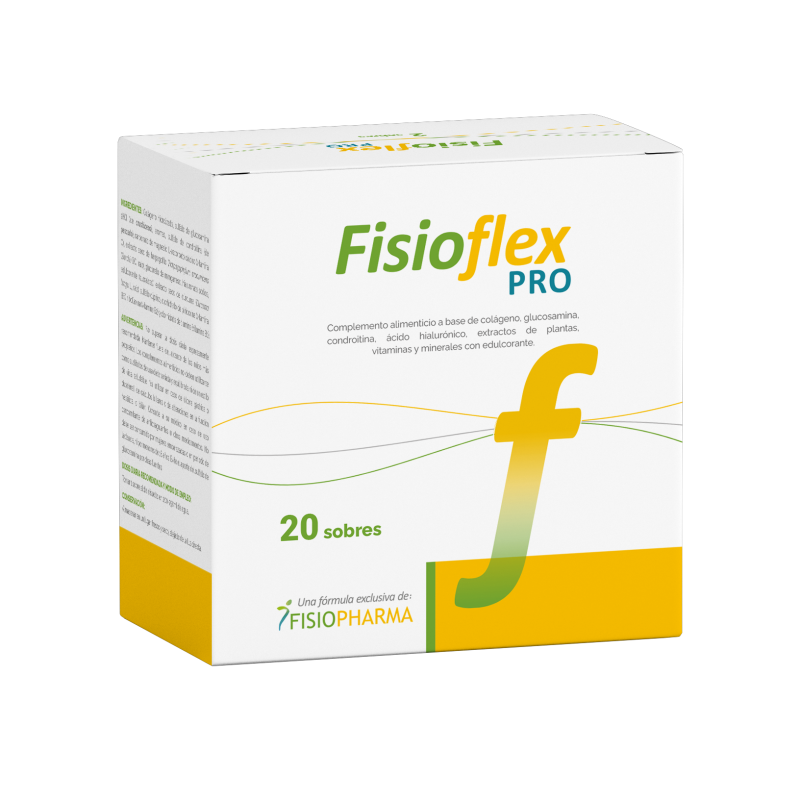 Caja de Fisioflex Pro, complemento alimenticio con 20 sobres